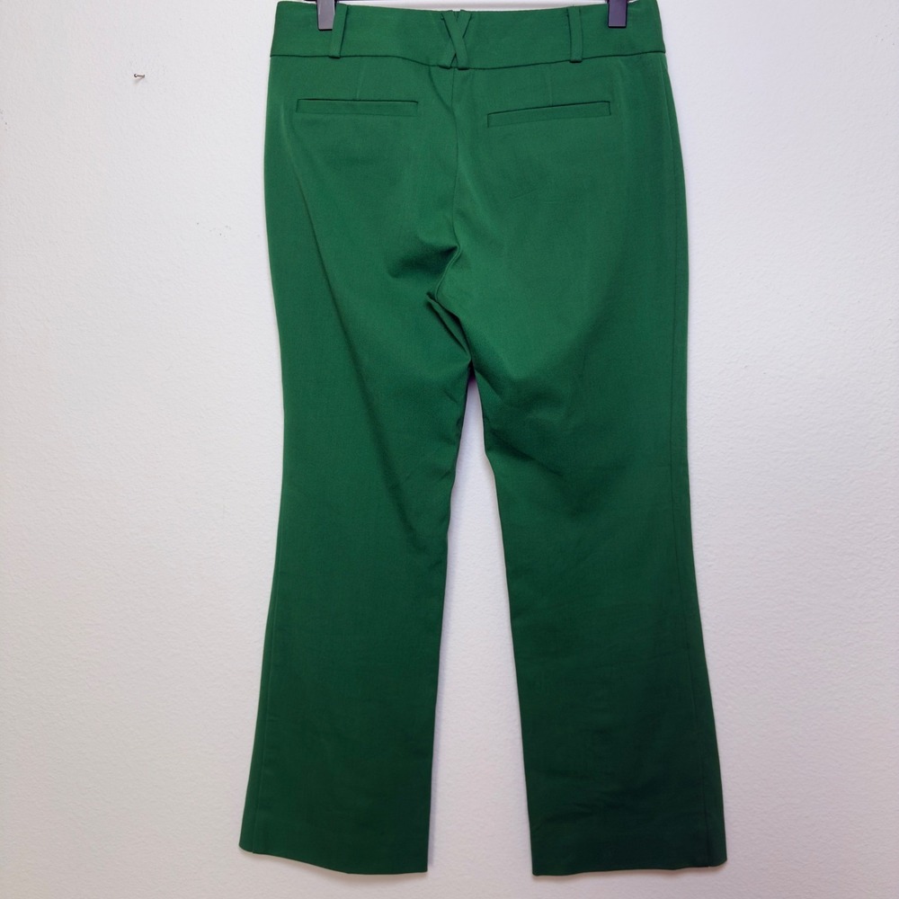 Anthropologie The Essential Crop Flare Pants 0 Kelly Green Trouser Office - Picture 4 of 9